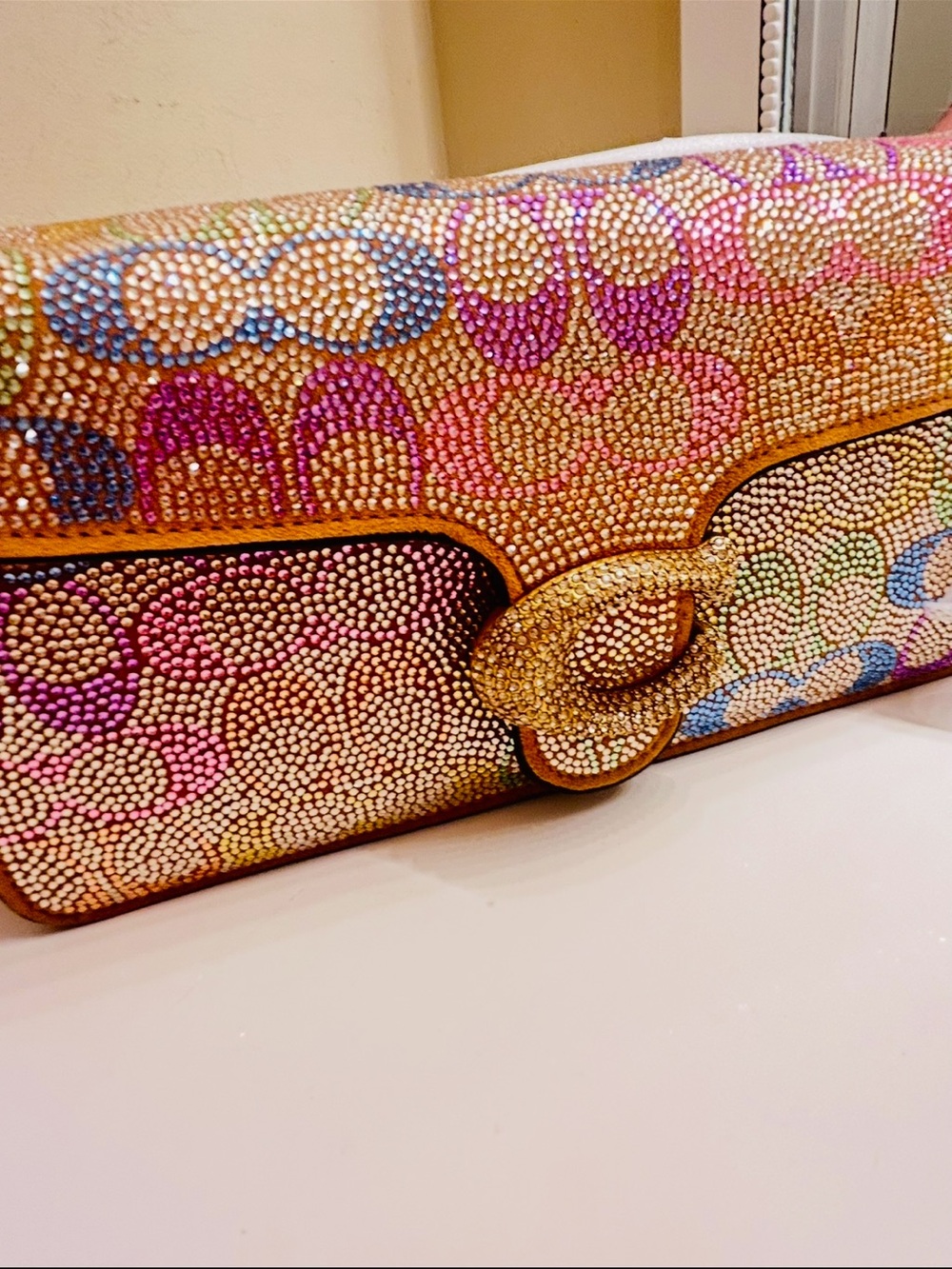 Coach Rainbow Crystal Tabby Shoulder Bag 26 - Picture 14 of 14